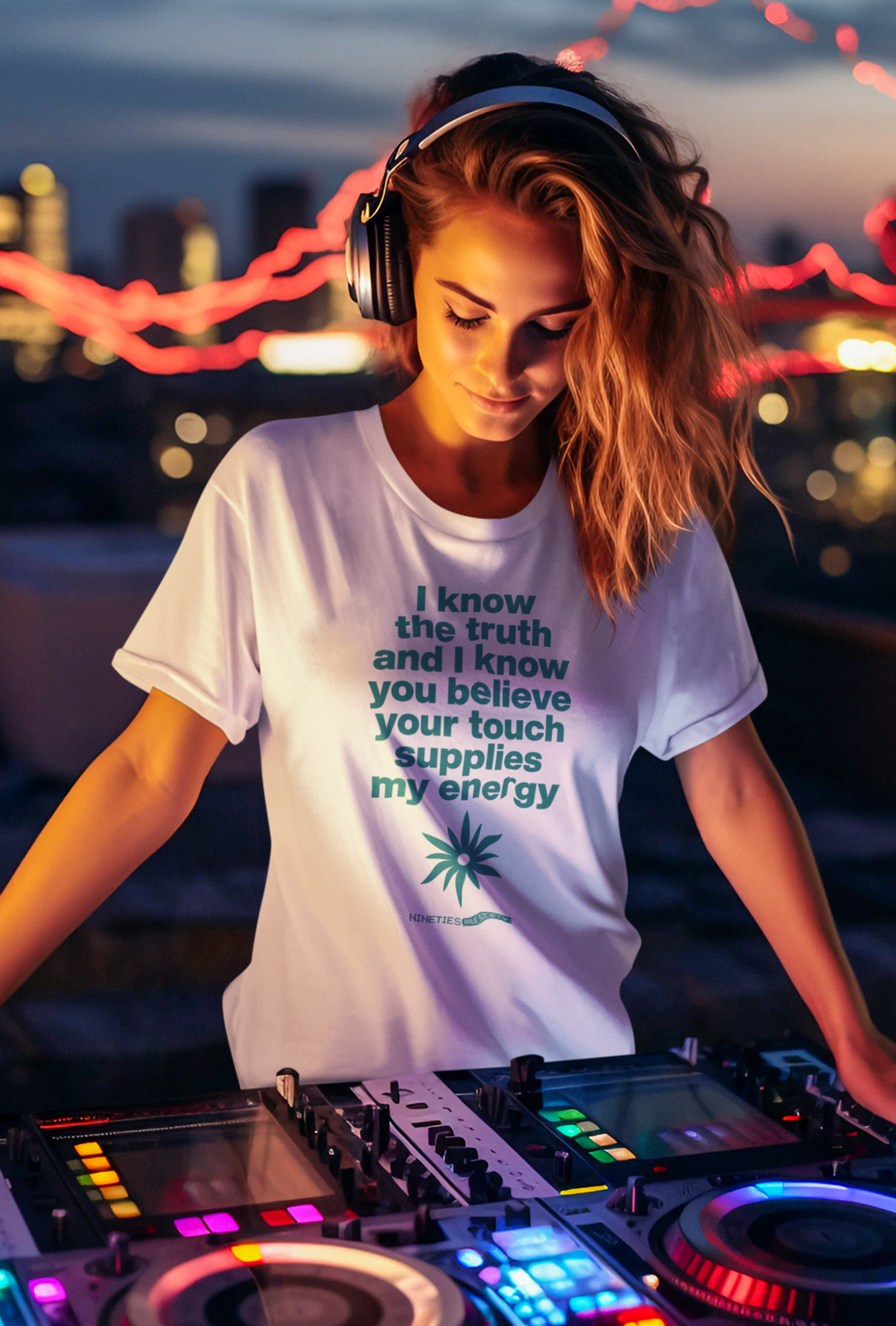 Nineties Rave Society - Field of Dreams : WHITE Short Sleeve Unisex T-Shirt (SHIPPING TO UK ADDRESS INCLUDED)