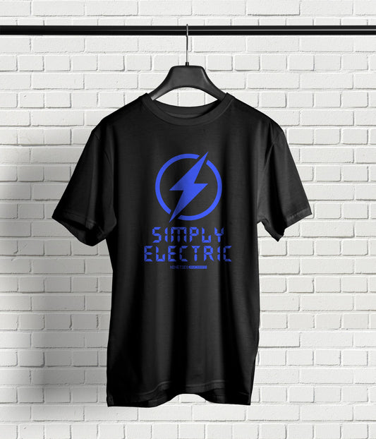 Nineties Rave Society - Simply Electric: BLACK Short Sleeve Unisex T-Shirt (SHIPPING TO UK ADDRESS INCLUDED)